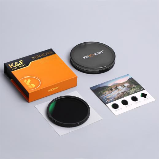 K&F Concept ND2-ND400 52mm Fader Slim Professional Variable Neutral Density Camera Lens Filter